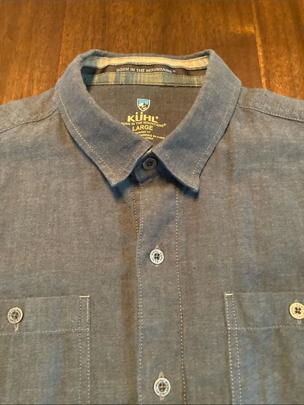 Kuhl Men's Button-Down Shirt - linen/cotton gray